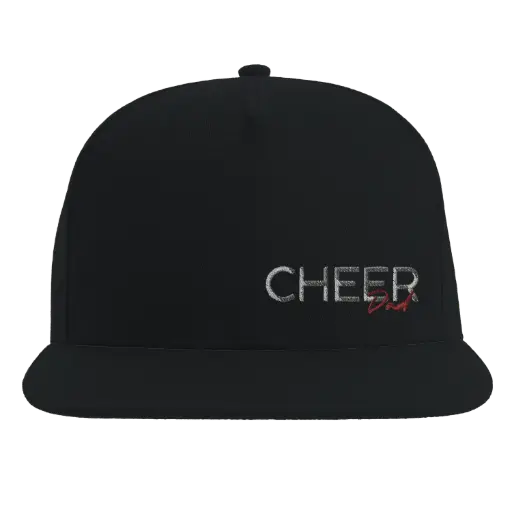 Embroidered Flat Bill Cheer Dad Cap – Premium Snapback Hat for Cheer Dads
