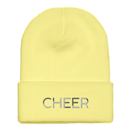 Embroidered Cheer Beanie – Cozy Cuffed Beanie for Cheer Moms & Fans